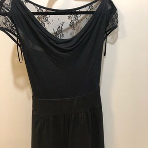 Express size 0 short sleeve black lace dress